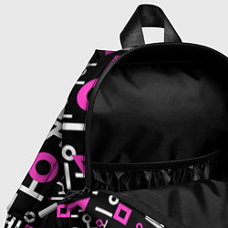 Детский рюкзак Игра в кальмара лого узор, цвет: 3D-принт — фото 2