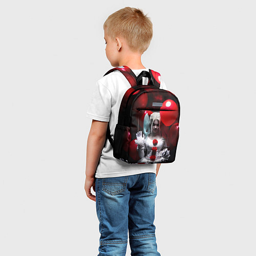 Детский рюкзак Плохая девочка с красными шарами / 3D-принт – фото 5