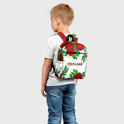 Детский рюкзак Светлана в розах / 3D-принт – фото 5