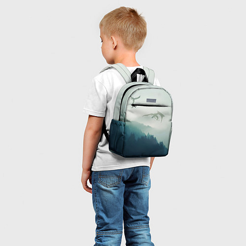 Детский рюкзак ДРАКОНЫ НАД ЛЕСОМ DRAGON / 3D-принт – фото 5