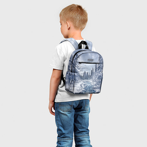 Детский рюкзак СНЕЖНЫЙ ПЕЙЗАЖ / 3D-принт – фото 5
