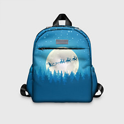 Детский рюкзак Санта с Оленями, цвет: 3D-принт