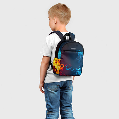 Детский рюкзак Лёд и Пламя Black / 3D-принт – фото 5