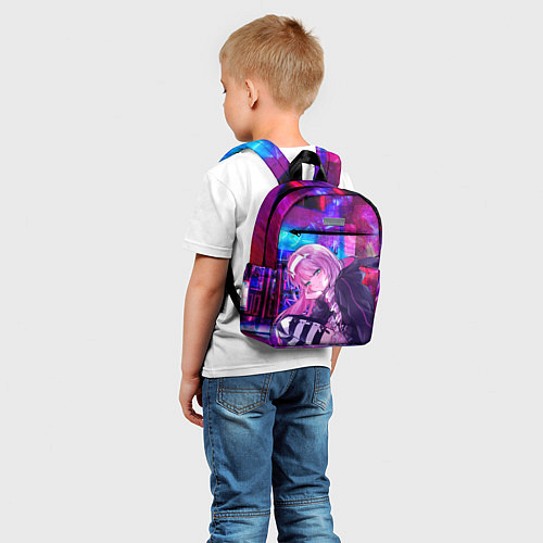 Детский рюкзак Zero Two в неоновом городе / 3D-принт – фото 5