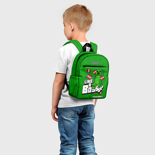 Детский рюкзак LIKE A BOSS Minecraft Creepe / 3D-принт – фото 5