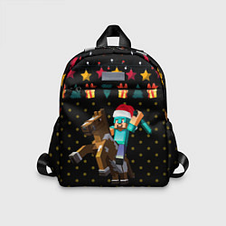 Детский рюкзак Новогодний Майнкрафт, Minecraft, цвет: 3D-принт