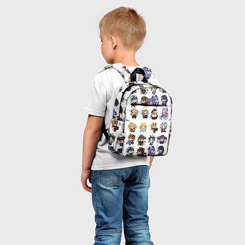 Детский рюкзак Все герои Геншин Импакта чиби паттерн / 3D-принт – фото 5