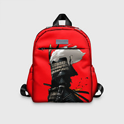 Детский рюкзак Самурай сёгун на красном фоне