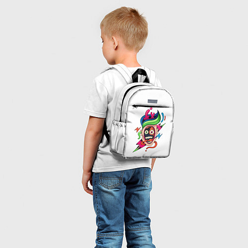 Детский рюкзак Комичное Лицо - Абстрактные Фигуры Модерн / 3D-принт – фото 5