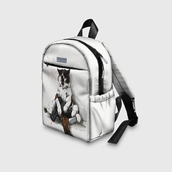 Детский рюкзак Котик с пистолетом на стене мем, цвет: 3D-принт — фото 2