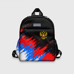 Детский рюкзак РОССИЯ, БРЫЗГИ КРАСОК, ТРИКОЛОР, цвет: 3D-принт