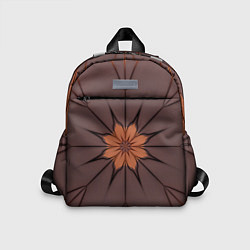Детский рюкзак Абстрактный цветок Оранжевый, цвет: 3D-принт