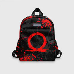 Детский рюкзак GOD OF WAR LOGO RED, БРЫЗГИ КРАСОК, цвет: 3D-принт