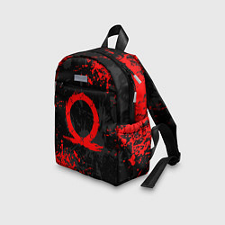 Детский рюкзак GOD OF WAR LOGO RED, БРЫЗГИ КРАСОК, цвет: 3D-принт — фото 2