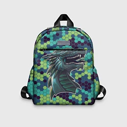 Детский рюкзак Голова дракона в пикселях, цвет: 3D-принт