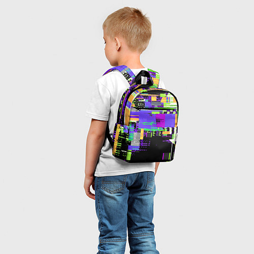 Детский рюкзак Глитч эффект / 3D-принт – фото 5
