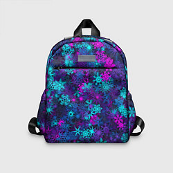 Детский рюкзак Неоновые снежинки, цвет: 3D-принт