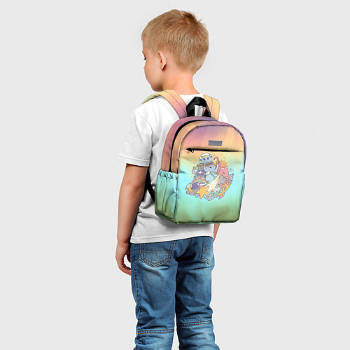 Детский рюкзак Северное сияние и монстры / 3D-принт – фото 5