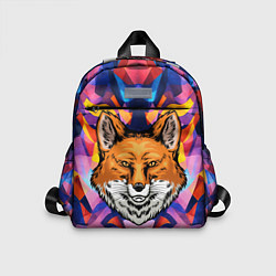 Детский рюкзак АБСТРАКЦИЯ И ГОЛОВА ЛИСЫ FOX HEAD, цвет: 3D-принт