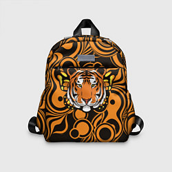 Детский рюкзак Голова тигра с бабочкой, цвет: 3D-принт