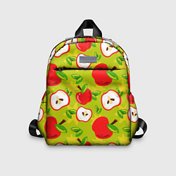 Детский рюкзак Яблочки паттерн, цвет: 3D-принт