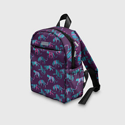 Детский рюкзак Тигры фейковый Glitch эффект, цвет: 3D-принт — фото 2