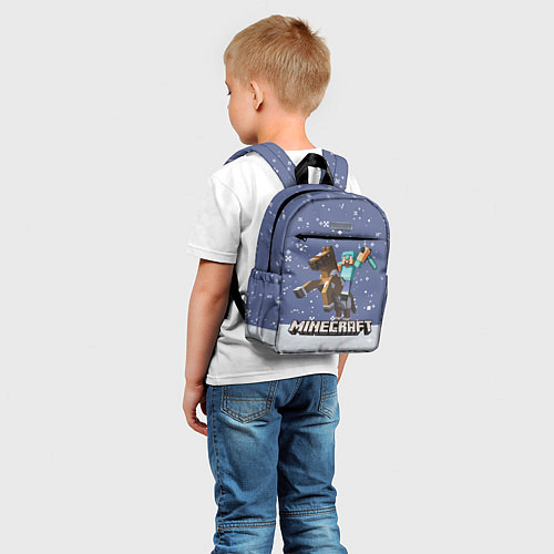 Детский рюкзак Майнкрафт Зима / 3D-принт – фото 5