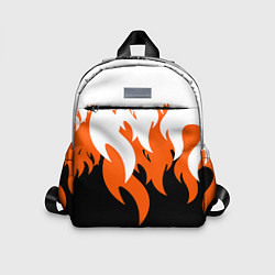 Детский рюкзак Оранжевый Огонь, цвет: 3D-принт
