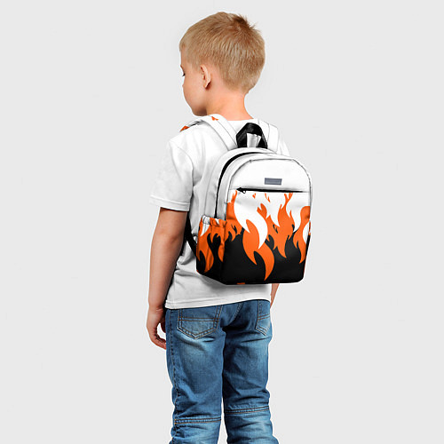Детский рюкзак Оранжевый Огонь / 3D-принт – фото 5