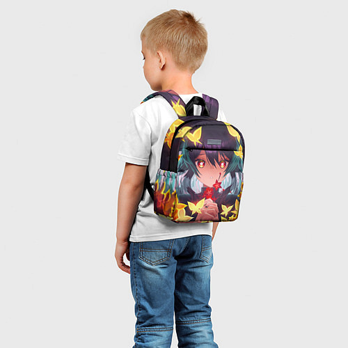 Детский рюкзак Ху ТАО с цветами genshin импакт / 3D-принт – фото 5
