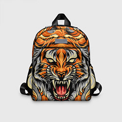 Детский рюкзак Символ года тигр в гневе, цвет: 3D-принт