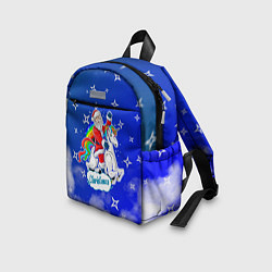 Детский рюкзак Новогодний Санта с Единорогом, цвет: 3D-принт — фото 2