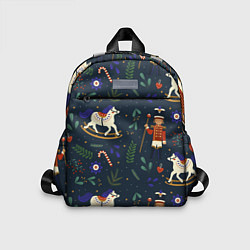Детский рюкзак Щелкунчик паттерн с лошадкой, цвет: 3D-принт