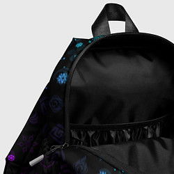 Детский рюкзак НОВОГОДНИЙ НЕОНОВЫЙ GENSHIN IMPACT, цвет: 3D-принт — фото 2