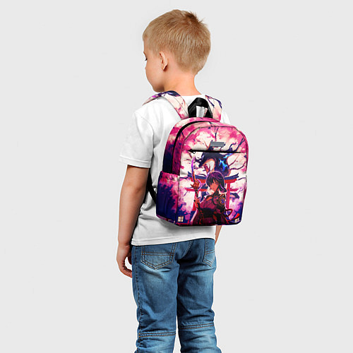 Детский рюкзак Шогун райден под деревом лисы Геншин Импакт / 3D-принт – фото 5