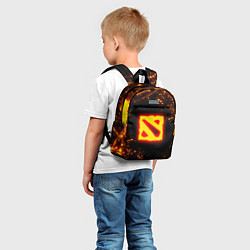 Детский рюкзак DOTA 2 FIRE LOGO ДОТА 2 ОГНЕННЫЙ ЛОГО, цвет: 3D-принт — фото 2