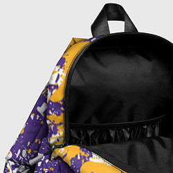 Детский рюкзак LAKERS ФИРМЕННЫЕ ЦВЕТА БРЫЗГИ КРАСОК LA, цвет: 3D-принт — фото 2