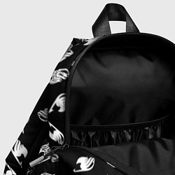 Детский рюкзак FAIRY TAIL BLACK WHITE ХВОСТ ФЕИ СИМВОЛЫ ЧЁРНО БЕЛ, цвет: 3D-принт — фото 2