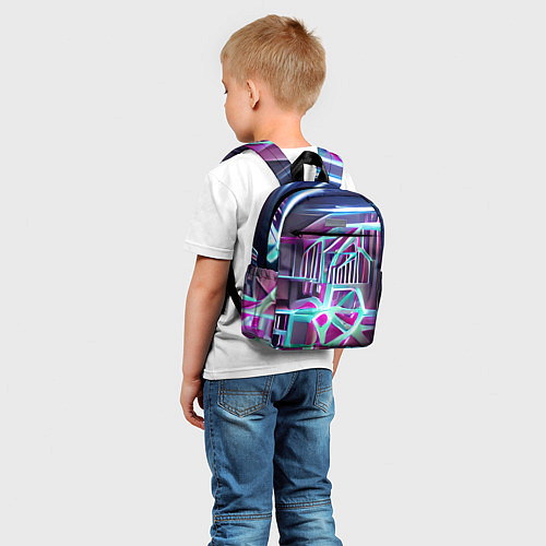 Детский рюкзак Неоновая трубка / 3D-принт – фото 5