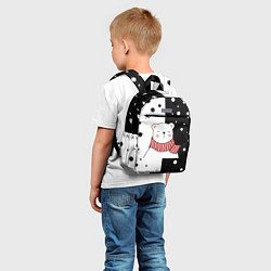Детский рюкзак ЧЁРНО-БЕЛЫЙ МИШКА, цвет: 3D-принт — фото 2
