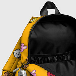 Детский рюкзак ЗНАЧКИ BT21 BTS БТС, цвет: 3D-принт — фото 2