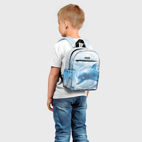 Детский рюкзак Дельфин в лазурном океане / 3D-принт – фото 5