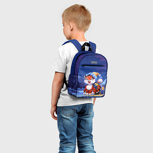 Детский рюкзак Праздничный тигренок 2022 Новогодний / 3D-принт – фото 5