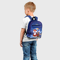 Детский рюкзак Праздничный тигренок 2022 Новогодний, цвет: 3D-принт — фото 2