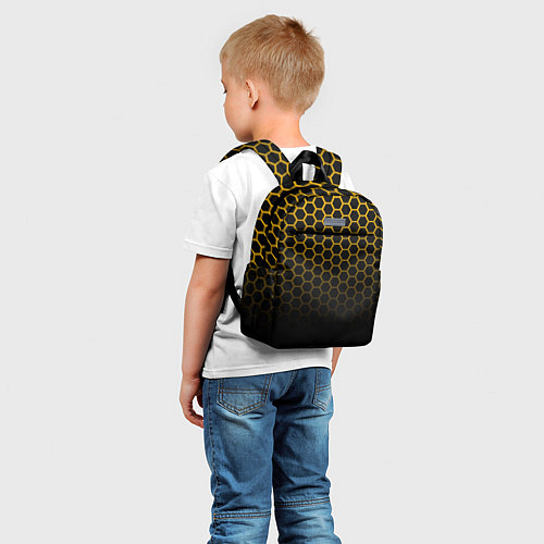 Детский рюкзак Неоновая кольчуга Gold neon / 3D-принт – фото 5