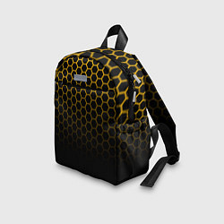 Детский рюкзак Неоновая кольчуга Gold neon, цвет: 3D-принт — фото 2