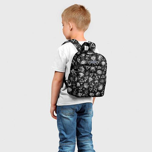 Детский рюкзак ВЕДЬМАЧЬИ ЗНАКИ И ШКОЛЫ / 3D-принт – фото 5