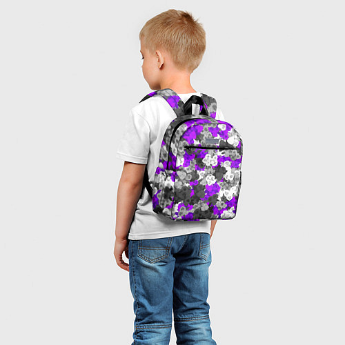 Детский рюкзак Абстрактные фиалочки / 3D-принт – фото 5