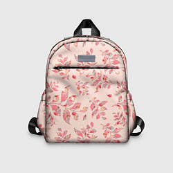Детский рюкзак Нежные цветы и листья, цвет: 3D-принт