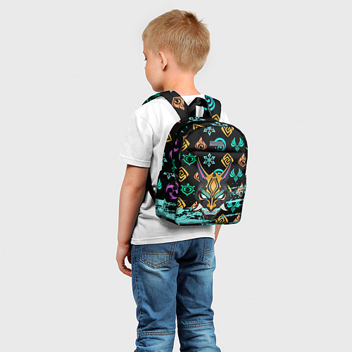 Детский рюкзак Маска Сяо Геншин Импакт / 3D-принт – фото 5